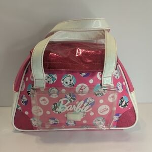 Barbie Vintage Dog Pet Carrier Toy Bag Pink Side Zip Front Pocket Closure